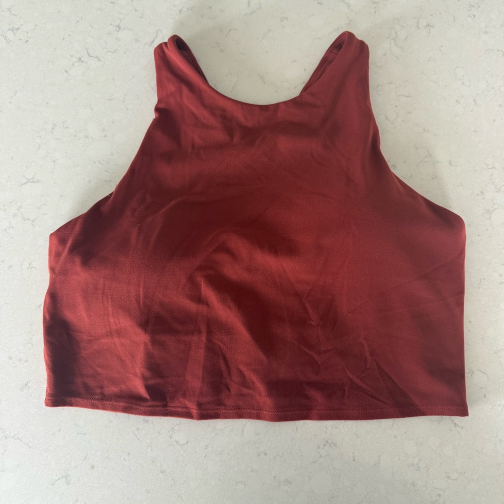 Athleta Women’s Large Conscious Crop Top Rust color